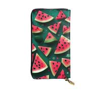 YYHWHJDE Dream Watermelon - Portafoglio lungo in pelle di qualità per ragazze e donne, alla moda, 19 x 10,5 cm, Nero , Taglia unica