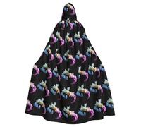 YYHWHJDE Dreamy Colors Stampe Halloween Adulto Mantello Con Cappuccio Uomini E Donne Abbigliamento Mantello Gioco di Ruolo