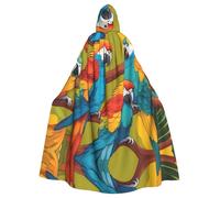 YYHWHJDE Due pappagalli colorati che stampano il mantello con cappuccio adulto di Halloween per i partiti e gli eventi del costume