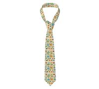 YYHWHJDE Elegante apprendimento alfabeti con dinosauri modello cravatta da uomo stile classico vestito cravatta adatto per vacanze e lavoro