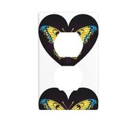 YYHWHJDE Farfalla nel cuore modello doppio pannello parete presa decorativa per aree residenziali e commerciali 11,4 x 7 cm