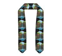 YYHWHJDE Fascia d'onore in raso appiattito arcobaleno sotto la cascata modello scialle laurea 182,9 cm, regalo di laurea per lei/lui, Appiattito, Taglia unica