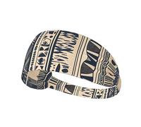 YYHWHJDE Fascia elastica estiva da donna a prova di sudore con illustrazione dei popoli africani