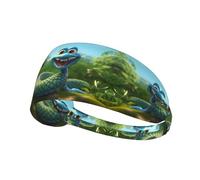 YYHWHJDE Fascia elastica estiva da donna a prova di sudore con immagine di serpente cobra cartoon