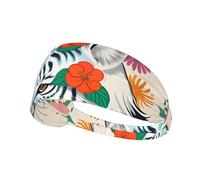 YYHWHJDE Fascia elastica estiva da donna con immagine di tigre bianca a prova di sudore