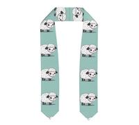 YYHWHJDE Fascia in raso appiattita con immagine di pecora, scialle per laurea, stola da 182,9 cm, regalo per lei/lui, Appiattito, Taglia unica