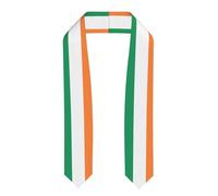 YYHWHJDE Fascia in raso appiattito con bandiera irlandese, stola per laurea, 182,9 cm, regalo di laurea per lei/lui, Appiattito, Taglia unica
