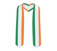 YYHWHJDE Fascia in raso appiattito con bandiera irlandese, stola per laurea, 182,9 cm, regalo di laurea per lei/lui, Angolo acuto, Taglia unica
