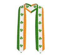 YYHWHJDE Fascia in raso appiattito con bandiera irlandese, stola per laurea, 182,9 cm, regalo di laurea per lei/lui, Angolo acuto, Taglia unica