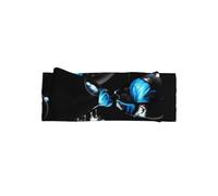 YYHWHJDE Fascia per capelli con fiocco e farfalla blu, adorabile coperta per neonata e regalo perfetto per la doccia
