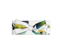 YYHWHJDE Fascia per capelli con fiocco per bambini, con stampa di pesci tropicali, morbida ed elastica, accessorio per fotografia e baby shower