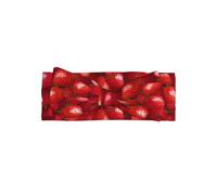 YYHWHJDE Fascia per capelli con fiocco rosso con fragole - Morbida ed elastica per neonate da 0 a 6 mesi