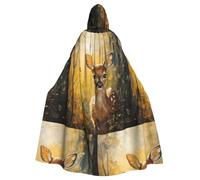 YYHWHJDE Fawn in the sun Picture Adult Halloween giacca con cappuccio mantello lungo partito mantello adatto per uomini e donne