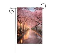 YYHWHJDE Fiori di ciliegio a Washington, DC Pattern Asta per bandiera da giardino decorazione cortile esterno moda 30,5 x 45,7 cm