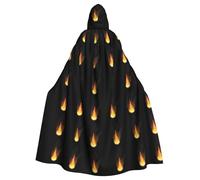 YYHWHJDE Flame Burning In The Darkness Stampe Halloween Adulto Mantello Con Cappuccio Uomini E Donne Abbigliamento Mantello Gioco di Ruolo