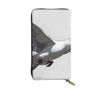 YYHWHJDE Flying Dove Prints, pochette lunga in pelle di qualità, progettata per ragazze e donne alla moda, elegante, 19 x 10,5 cm, Nero , Taglia unica