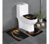 YYHWHJDE Flying Phoenix Vine - Set di 3 tappetini antiscivolo per WC a forma di U, aderenti, assorbenti e durevoli, spessi e confortevoli