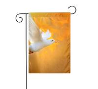 YYHWHJDE Flying White Pigeon Prints - Asta per bandiera da giardino, decorazione per cortile esterno, 30,5 x 45,7 cm