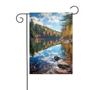 YYHWHJDE Forest Lakes of New Hampshire Pattern Garden pennone esterno cortile decorazione fronte retro 30,5 x 45,7 cm