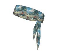 YYHWHJDE Foulard con stampa di unicorni in lontananza, double face, per donne e uomini, regolabile per tutte le circonferenze della testa
