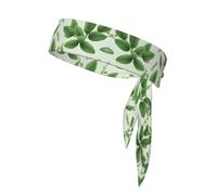 YYHWHJDE Foulard sportivo con foglie e rami di salvia con fiori verdi, assorbe il sudore e traspirante, fascia per capelli, fazzoletto su entrambi i lati