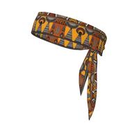 YYHWHJDE Foulard sportivo con motivo africano nazionale, assorbe il sudore e traspirante, fascia per capelli con movimento, fazzoletto su entrambi i lati