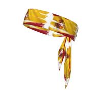YYHWHJDE Foulard sportivo con motivo bandiera della Spagna, assorbe il sudore e traspirante, fascia per capelli con movimento, fazzoletto su entrambi i lati