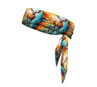 YYHWHJDE Foulard sportivo con motivo di cervo rosso e giallo, assorbe il sudore e traspirante, fascia per capelli movimento, fazzoletto su entrambi i lati