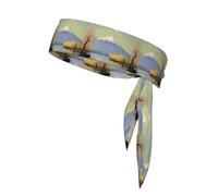 YYHWHJDE Foulard sportivo con stampa del Monte Fuji in lontananza, double face, per donne e uomini, regolabile per tutte le circonferenze della testa