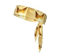 YYHWHJDE Foulard sportivo con stampe di falene in metallo, assorbe il sudore e traspirante, fascia per capelli con movimento, fazzoletto su entrambi i lati