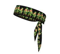 YYHWHJDE Foulard sportivo con stampe di trifoglio verde nano, assorbe il sudore e traspirante, fascia per capelli movimento, fazzoletto su entrambi i lati