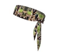 YYHWHJDE Foulard sportivo in acero con stampa di pastore tedesco, assorbe il sudore e traspirante, fascia per capelli con movimento, fazzoletto su entrambi i lati