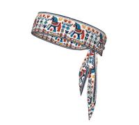 YYHWHJDE Foulard sportivo svedese Dala Horse Folk Prints, assorbe il sudore e traspirante, fascia per capelli, fazzoletto su entrambi i lati