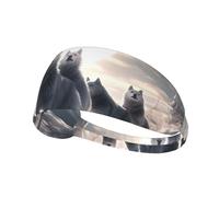 YYHWHJDE Full-Moon Wolves - Fascia elastica estiva da donna, con immagine 3D, a prova di sudore