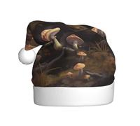 YYHWHJDE Funghi su tutte le colline Stampa Cappello di Natale per adulti Morbido e leggero Uso per feste
