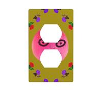 YYHWHJDE Funny Face Peach Picture - Pannello a parete con doppia presa elettrica, resistente agli urti e durevole, 11,4 x 7 cm