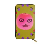 YYHWHJDE Funny Face Peach Prints Portafoglio lungo in pelle progettato per ragazze e donne alla moda elegante e personalizzato 19 x 10,5 cm, nero, taglia unica, Nero , Taglia unica
