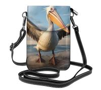YYHWHJDE Funny Pelican Picture - Telefono cellulare da donna con prepuzio in pelle, tracolla piccola regolabile