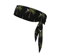 YYHWHJDE Gabbiano che vola verso l'albero di cocco Stampe Foulard sportivo, assorbe il sudore e traspirante, fascia per capelli con movimento, fazzoletto su entrambi i lati