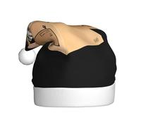 YYHWHJDE Gatto randagio in una scatola di cartone Stampa Cappello di Natale per adulti qualità accessorio festivo realizzato morbido, leggero