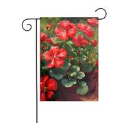 YYHWHJDE Gerani rossi modello asta da giardino decorazione cortile esterno moda 30,5 x 45,7 cm