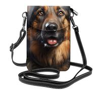 YYHWHJDE German Shepherd Picture - Telefono cellulare da donna con prepuzio in pelle, a tracolla, piccola tracolla regolabile