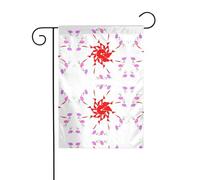 YYHWHJDE Girando aperto piccoli fiori Modello Giardino pennone esterno cortile decorazione su entrambi i lati 30,5 x 45,7 cm