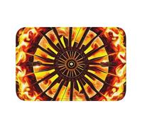 YYHWHJDE Girando la fiamma Immagine Tappetino antiscivolo e ispessito adatto per bagni, camere da letto, tappetini lavabili 40,6 x 61 cm