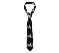 YYHWHJDE Gli animali stanno ballando per celebrare Pattern Cravatta da uomo in stile classico adatto per vacanze e lavoro