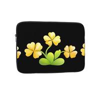 YYHWHJDE Golden Clover Picture Custodia portatile antiurto per laptop da 15 pollici per uomini e donne viaggi d'affari, scuola e ufficio uso quotidiano