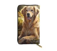 YYHWHJDE golden retriever Picture Leather lunga pochette portafoglio Progettato per ragazze e donne alla moda elegante e personalizzato 19 x 10,5 cm, nero, taglia unica, Nero , Taglia unica