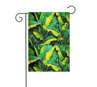 YYHWHJDE Grande asta verde con motivo a foglia di banana, decorazione per cortile esterno, 30,5 x 45,7 cm