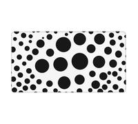 YYHWHJDE Grande tappetino per mouse da gioco da ufficio con immagine a pois bianchi e neri 40,6 x 74,9 cm: forte adesione e durata, ispessito e antiscivolo