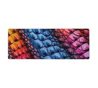 YYHWHJDE Grande tappetino per mouse da gioco in gomma oversize 70 x 30 cm adatto per desktop, laptop, PC pelle di coccodrillo colorata stampata